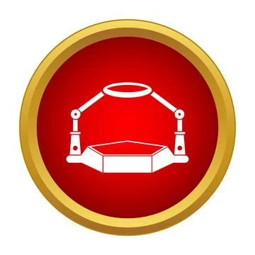 Virtual reality omnidirectional treadmill platform icon Stock Illustration