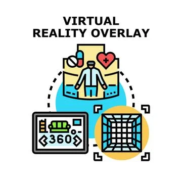 Virtual reality overlay creating immersive digital experiences Stock Illustration