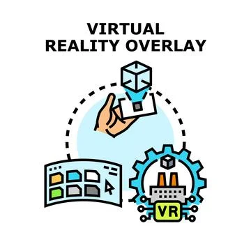 Virtual reality overlay technology concept creating augmented experience 스톡 일러스트