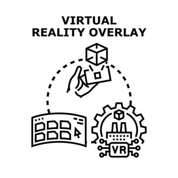 Virtual reality overlay technology concept creating augmented experience 스톡 일러스트