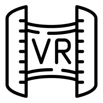 Virtual reality panorama view icon outline vector. Futuristic projection Stock Illustration