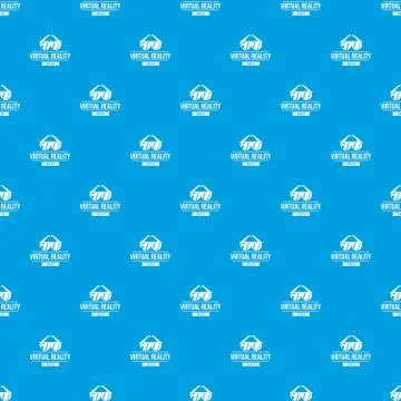 Virtual reality pattern vector seamless blue 스톡 일러스트