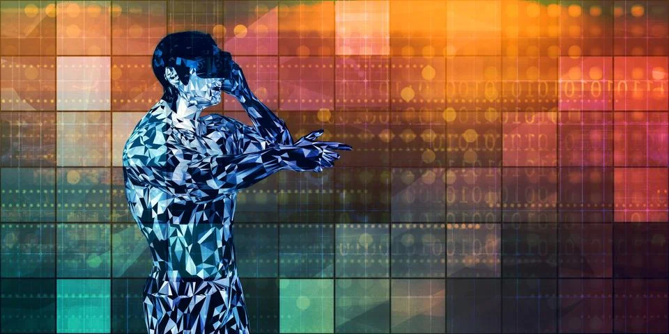 Virtual Reality Platform Illustrazione stock