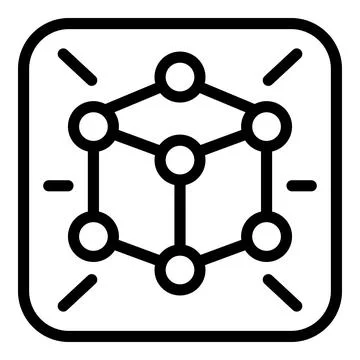 Virtual reality projection icon outline vector. Hologram visor Stock Illustration