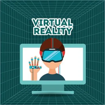 Virtual reality related 스톡 일러스트