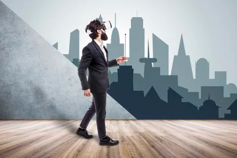Virtual reality room Stock Photos
