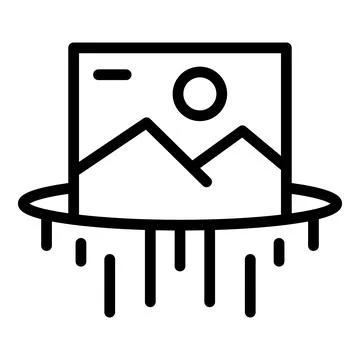 Virtual reality simulation icon, outline style 스톡 일러스트
