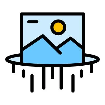 Virtual reality simulation icon vector flat 스톡 일러스트