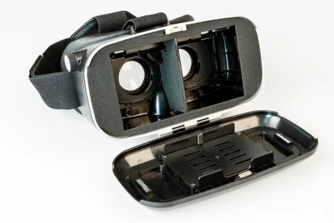 Virtual reality simulator glasses for smartphone Stock Photos