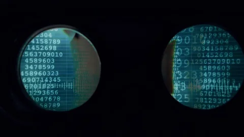 Virtual Reality Source Data Code VR Headset Unplug Stock Footage 104656808