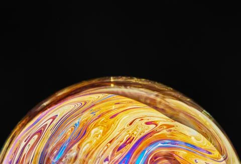 Virtual reality space with abstract multicolor psychedelic planet. Closeup So Stock Photos