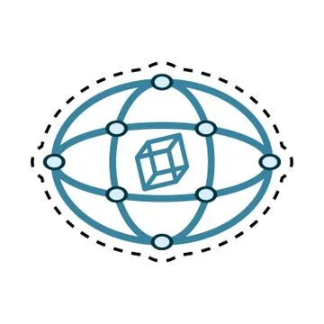 Virtual reality spherical panorama 库存插图