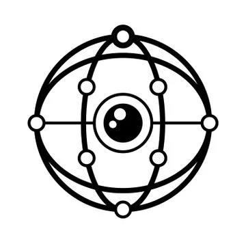 Virtual reality spherical panorama outline Stock Illustration