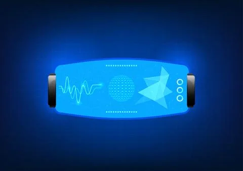 Virtual Reality technology that creates a new environment in the virtual wo.. Stockillustratie