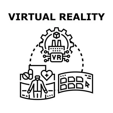 Virtual reality technology developing diverse applications Stock-Illustration