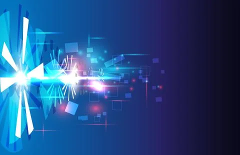 Virtual reality technology electric particle. Futuristic Sci-Fi glowing HUD u イラスト素材