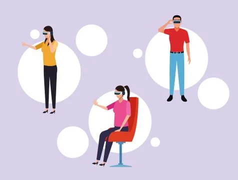 Virtual reality technology Stockillustratie