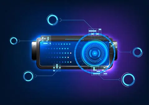 Virtual Reality technology, VR glasses combined with the technology circle .. Stockillustratie