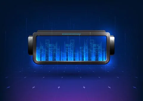 Virtual Reality technology, VR glasses that project the image of a smart ci.. Stockillustratie