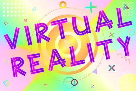 Virtual reality text Stock Illustration