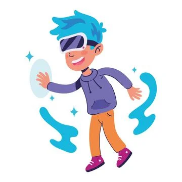 Virtual reality user interaction Stockillustratie