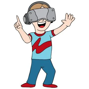 Virtual Reality Video Gamer Stock-Illustration