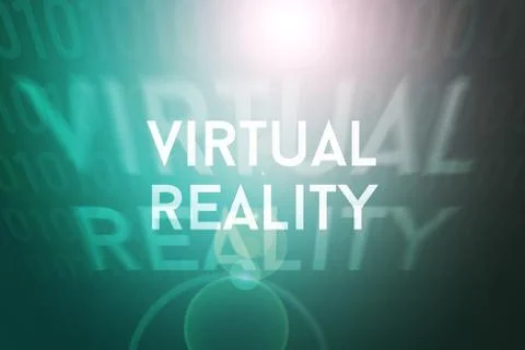 Virtual Reality VR Background 스톡 일러스트