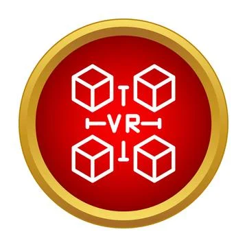 Virtual reality vr cubes technology metaverse icon Stock Illustration