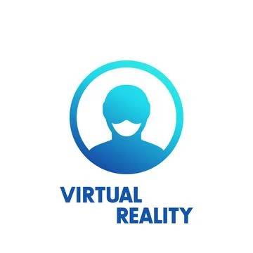 Virtual reality, VR glasses icon Stockillustratie