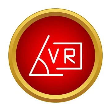 Virtual reality vr glasses wide viewing angle icon Stock Illustration