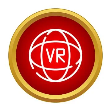 Virtual reality vr global technology web icon Illustrazione stock