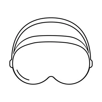 Virtual Reality VR Headset Icon Vector Outline Stock Illustration