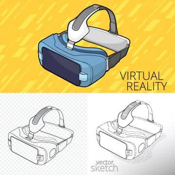 Virtual reality VR Stock Illustration