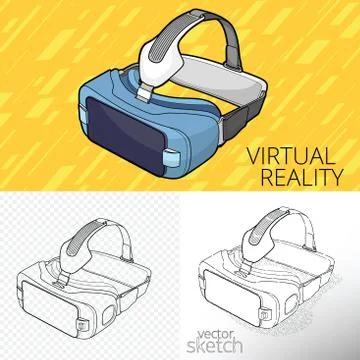 Virtual reality VR イラスト素材