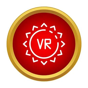 Virtual reality vr immersive 360 degree technology button Stock Illustration