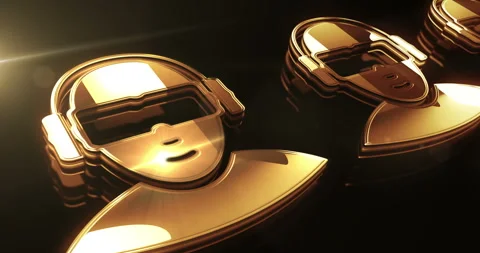 Virtual reality VR metal symbol loop concept Stock Footage 336237645