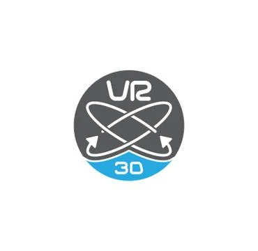 Virtual reality VR related icon on background for graphic and web design Stock Illustration