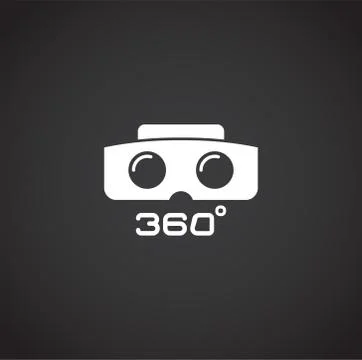 Virtual reality VR related icon on background for graphic and web design Stock Illustration