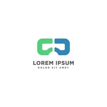 Virtual Reality, VR, vision logo template vector illustration Stock Illustration
