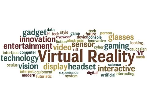 Virtual Reality, word cloud concept Stock Illustration