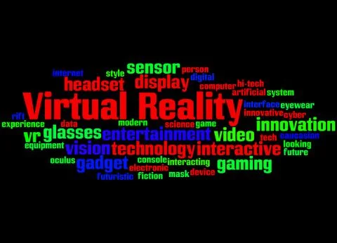 Virtual Reality, word cloud concept Stock Illustration