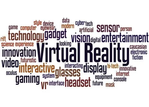 Virtual Reality, word cloud concept Stock Illustration