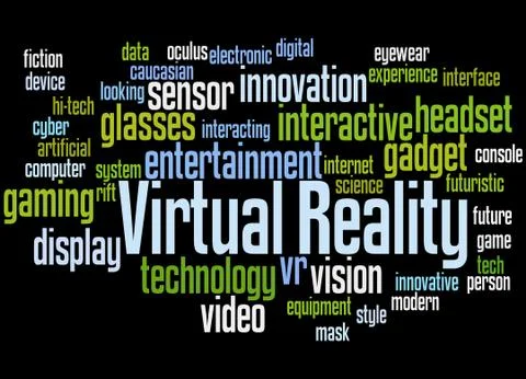 Virtual Reality, word cloud concept Stock Illustration