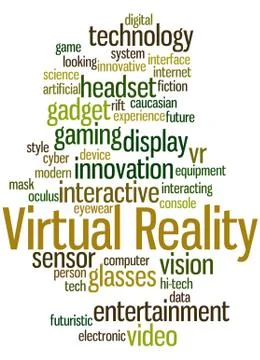 Virtual Reality, word cloud concept Stock Illustration