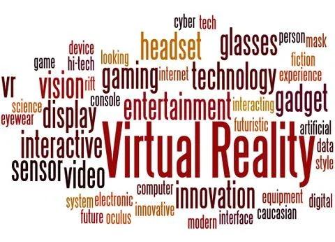 Virtual Reality, word cloud concept Stock Illustration