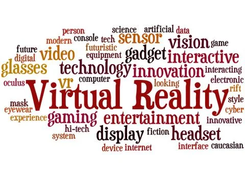 Virtual Reality, word cloud concept Stock Illustration