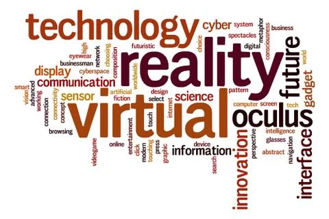 Virtual reality word cloud Stock Illustration