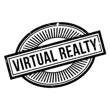 Virtual Realty rubber stamp 스톡 일러스트
