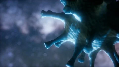 Virtual representation Macro model of Novel Coronavirus COVID-2019 Stock Illustration