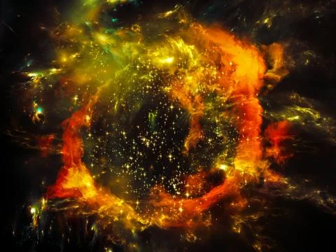 Virtual Ring Nebula Stock Illustration